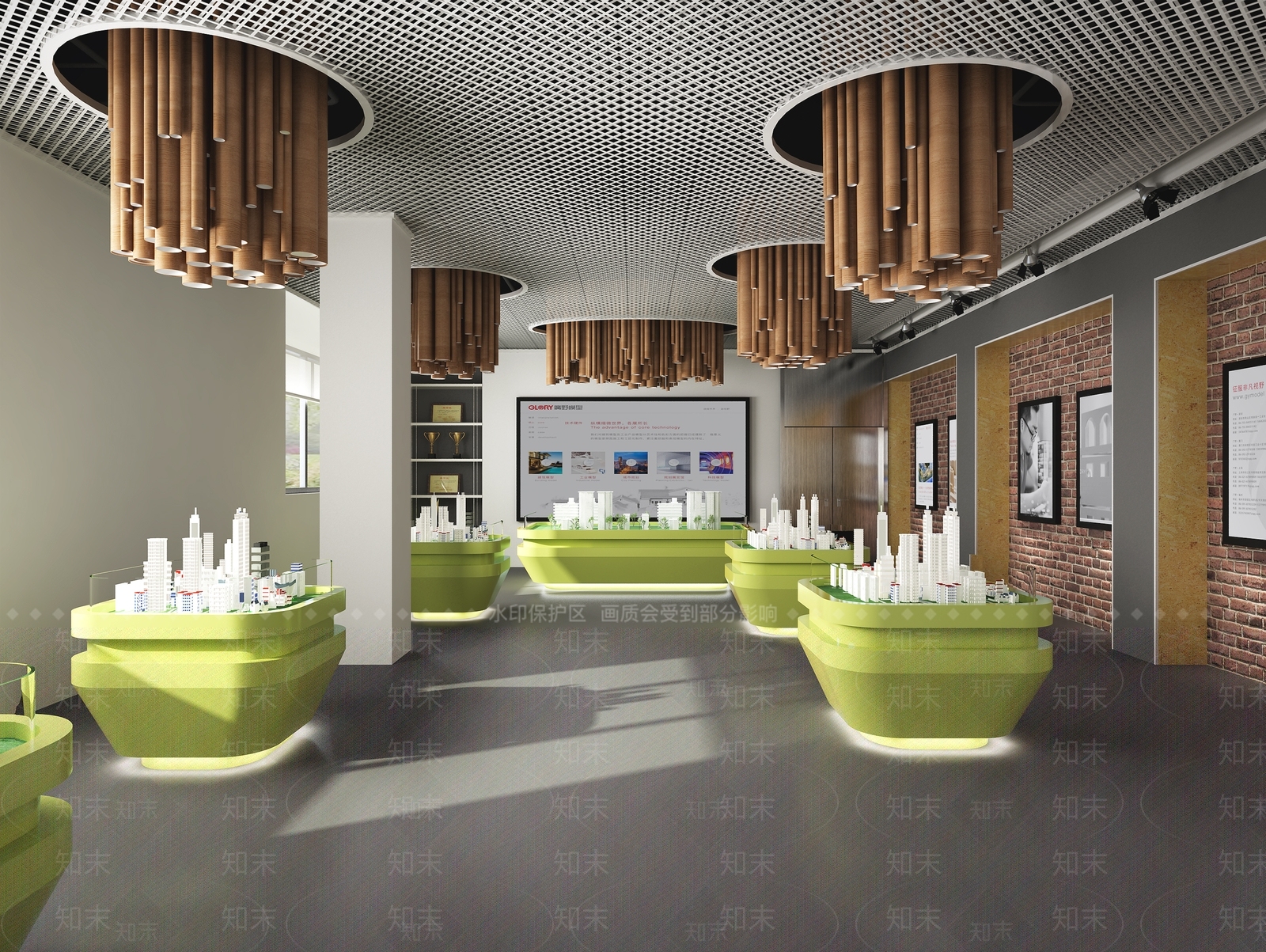 现代沙盘展厅3D模型下载【ID:1116107098】