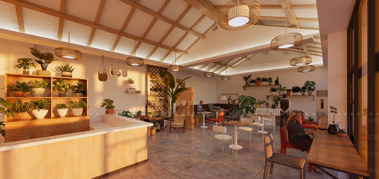 现代快餐店SU模型下载【ID:1116087853】