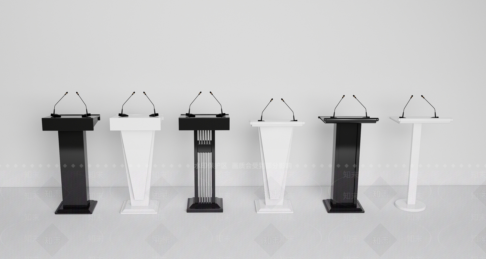 现代演讲台SU模型下载【ID:1116091691】