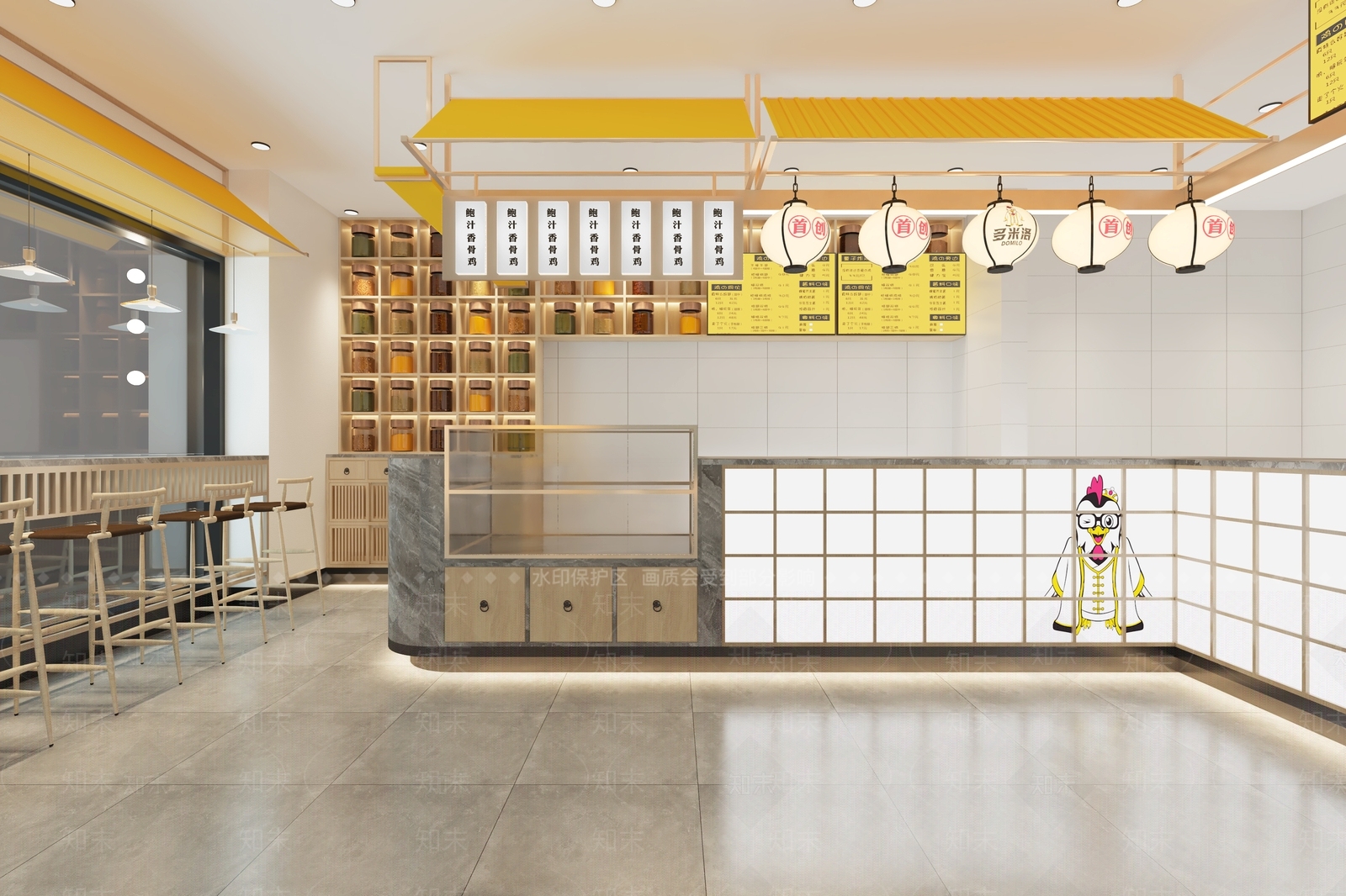 现代炸鸡店3D模型下载【ID:1116094995】
