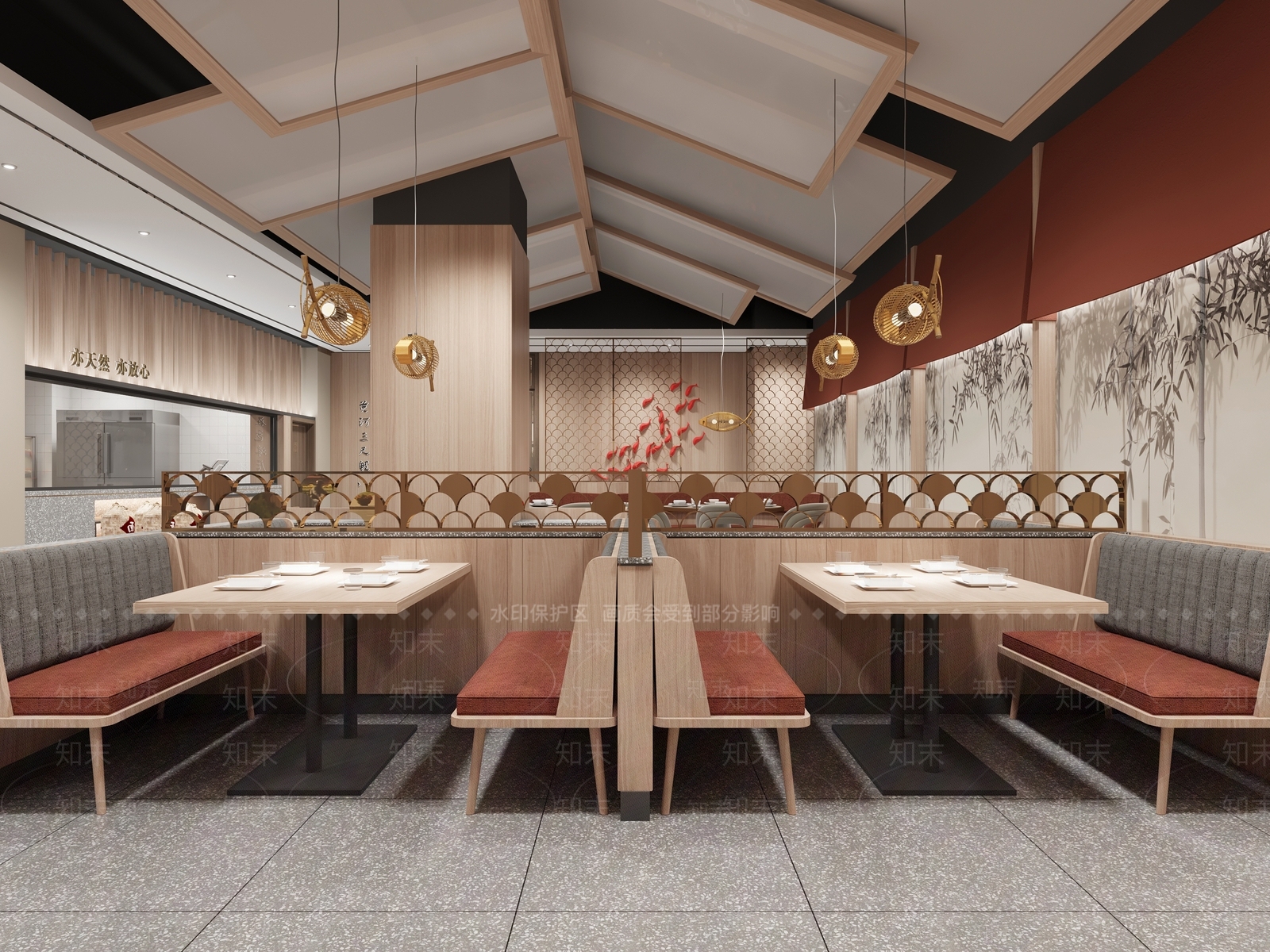 新中式火锅店3D模型下载【ID:1116101496】