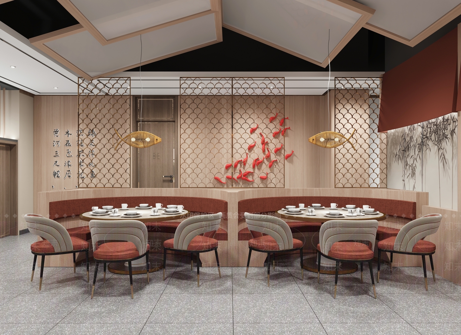 新中式火锅店3D模型下载【ID:1116101496】