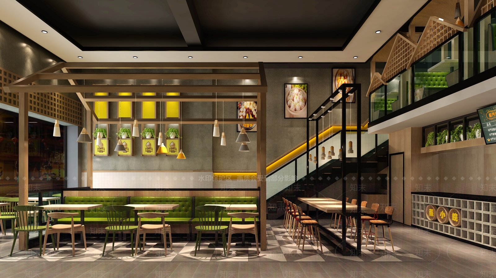 新中式茶餐厅3D模型下载【ID:1116102066】