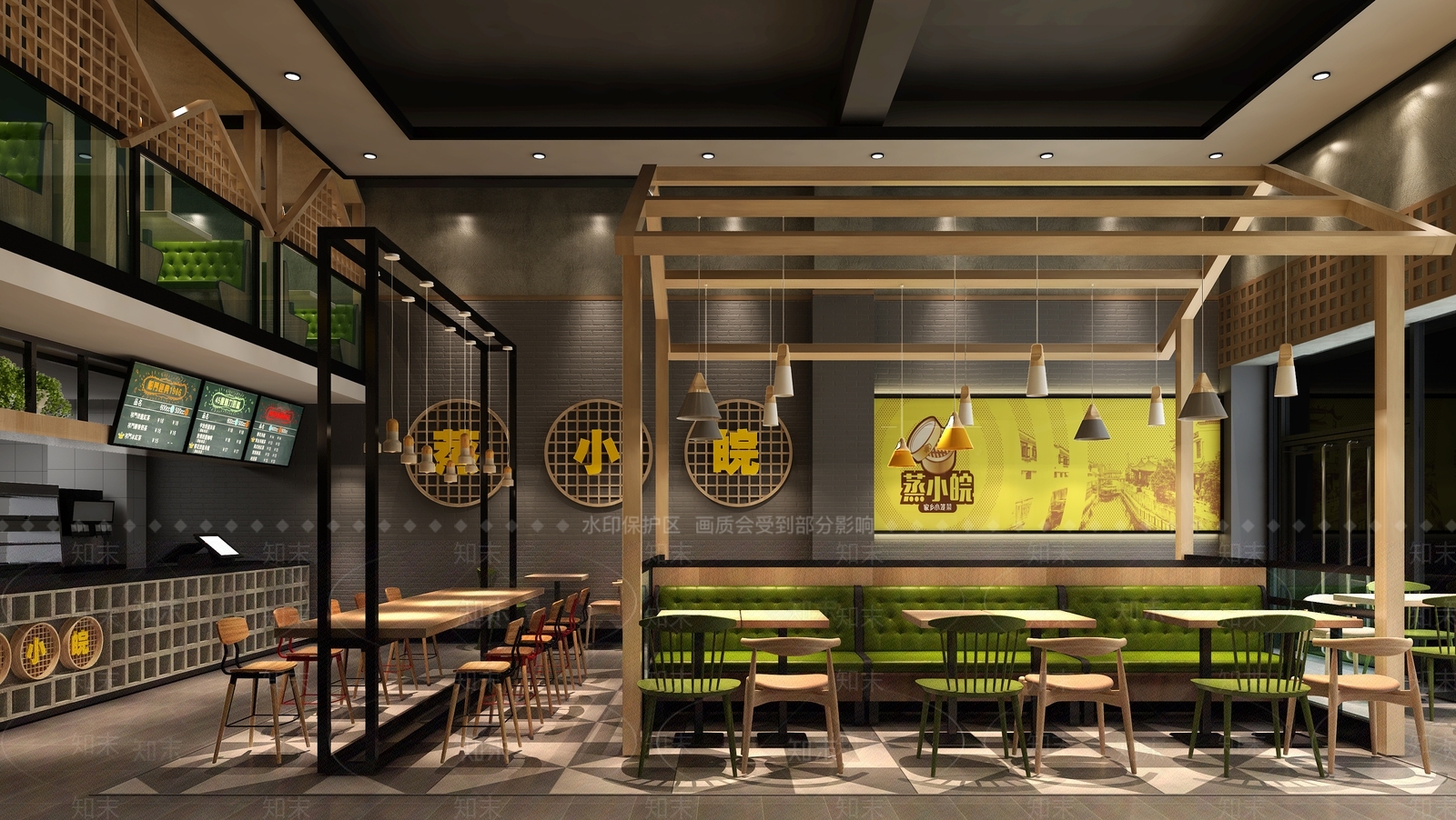 新中式茶餐厅3D模型下载【ID:1116102066】
