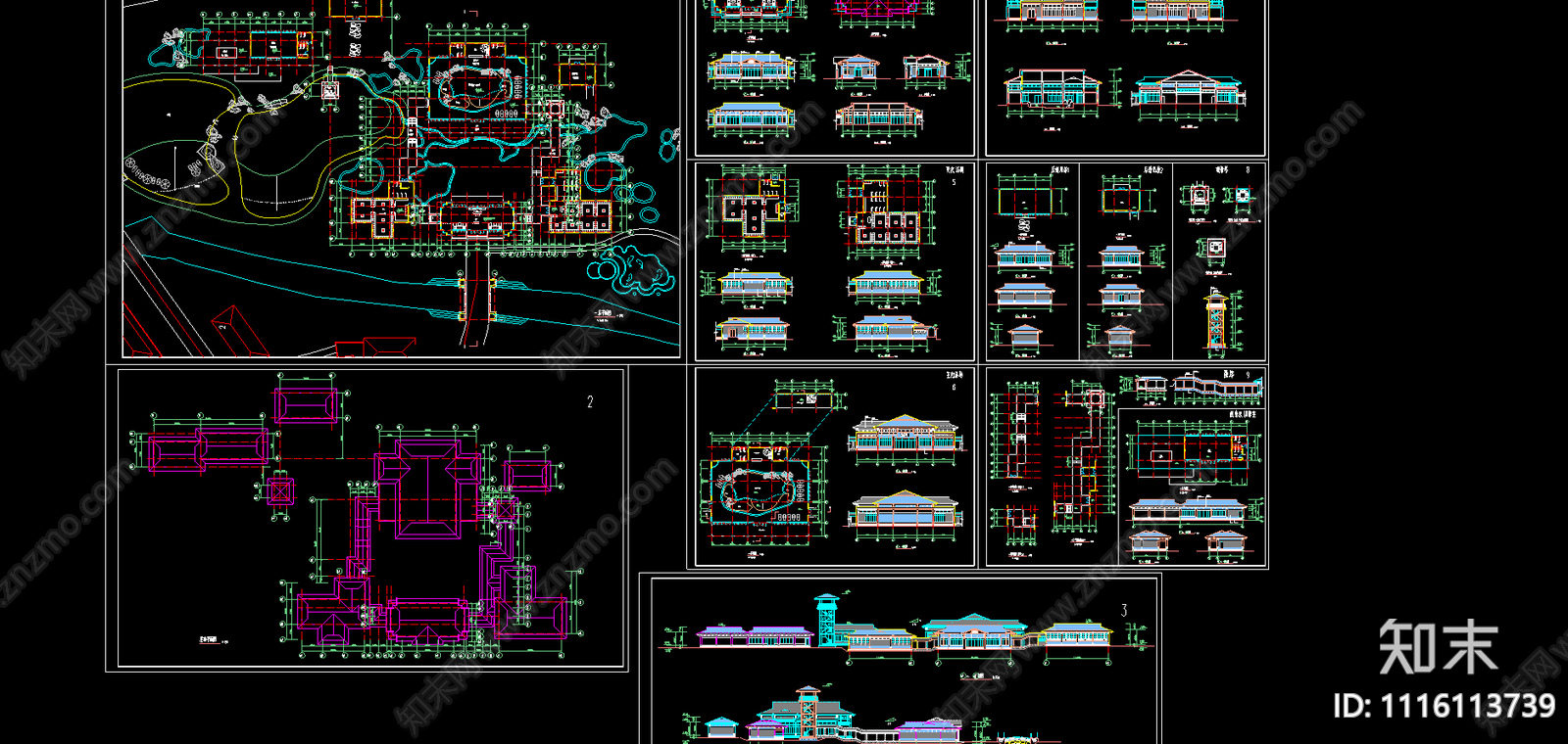 温泉浴场平立面施工图下载【ID:1116113739】
