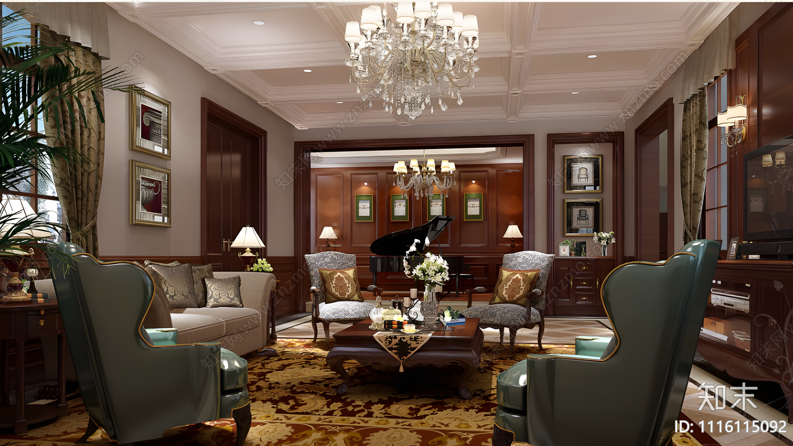 法式浪漫风情别墅CAD施工图下载【ID:1116115092】