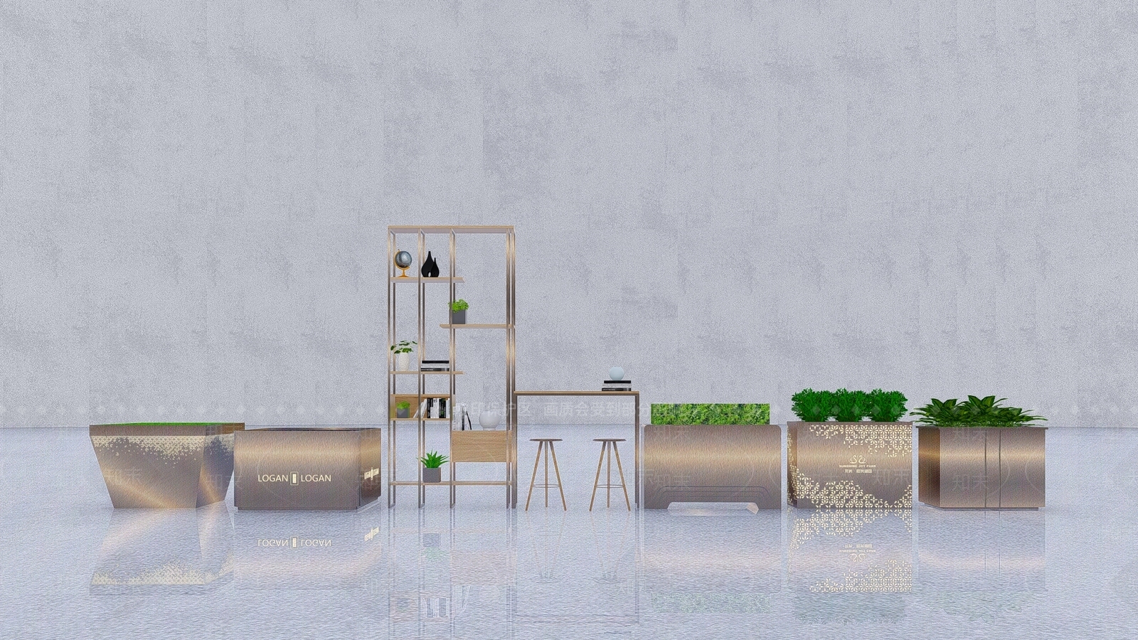 现代商业街外摆SU模型下载【ID:1116118345】