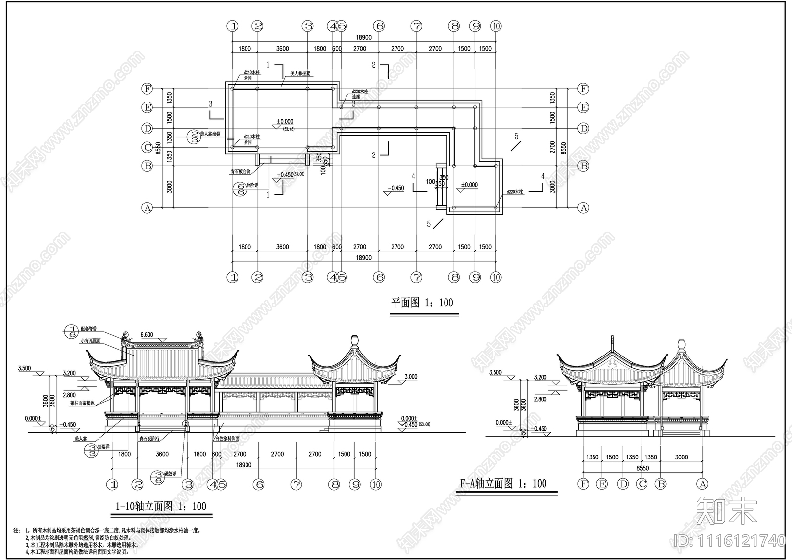 水榭古代建筑施工图施工图下载【ID:1116121740】