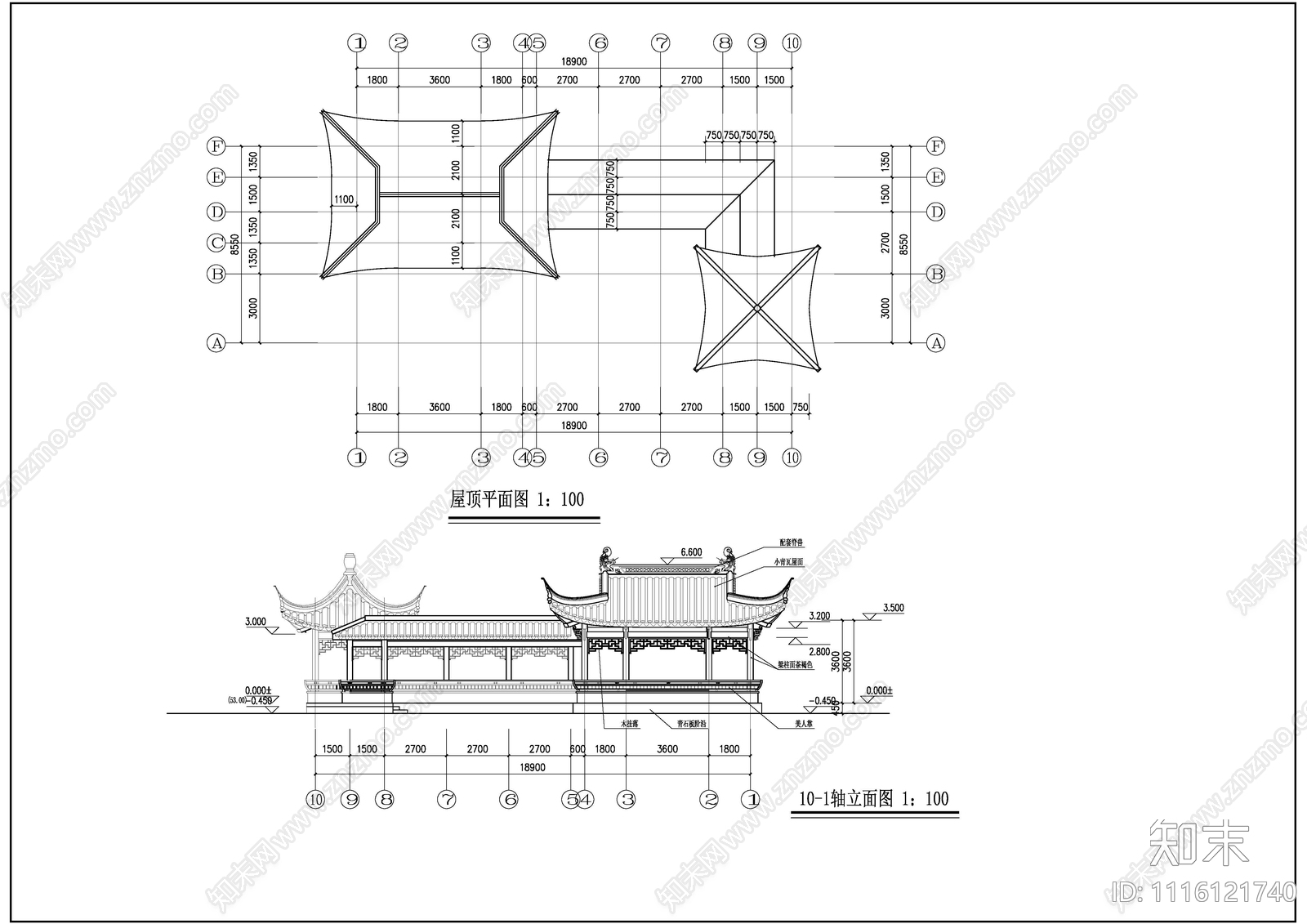 水榭古代建筑施工图施工图下载【ID:1116121740】