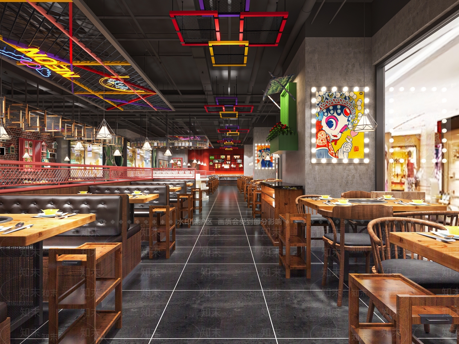 工业风火锅店3D模型下载【ID:1116122974】