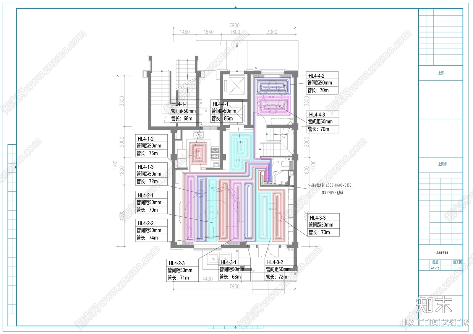 暖通施工图样板cad施工图下载【ID:1116125118】