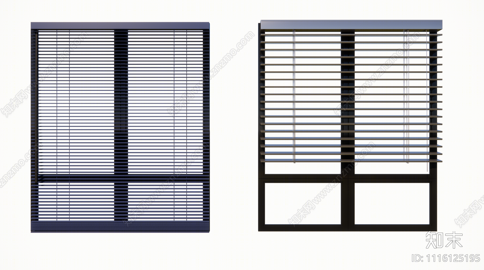 现代百叶窗SU模型下载【ID:1116125195】