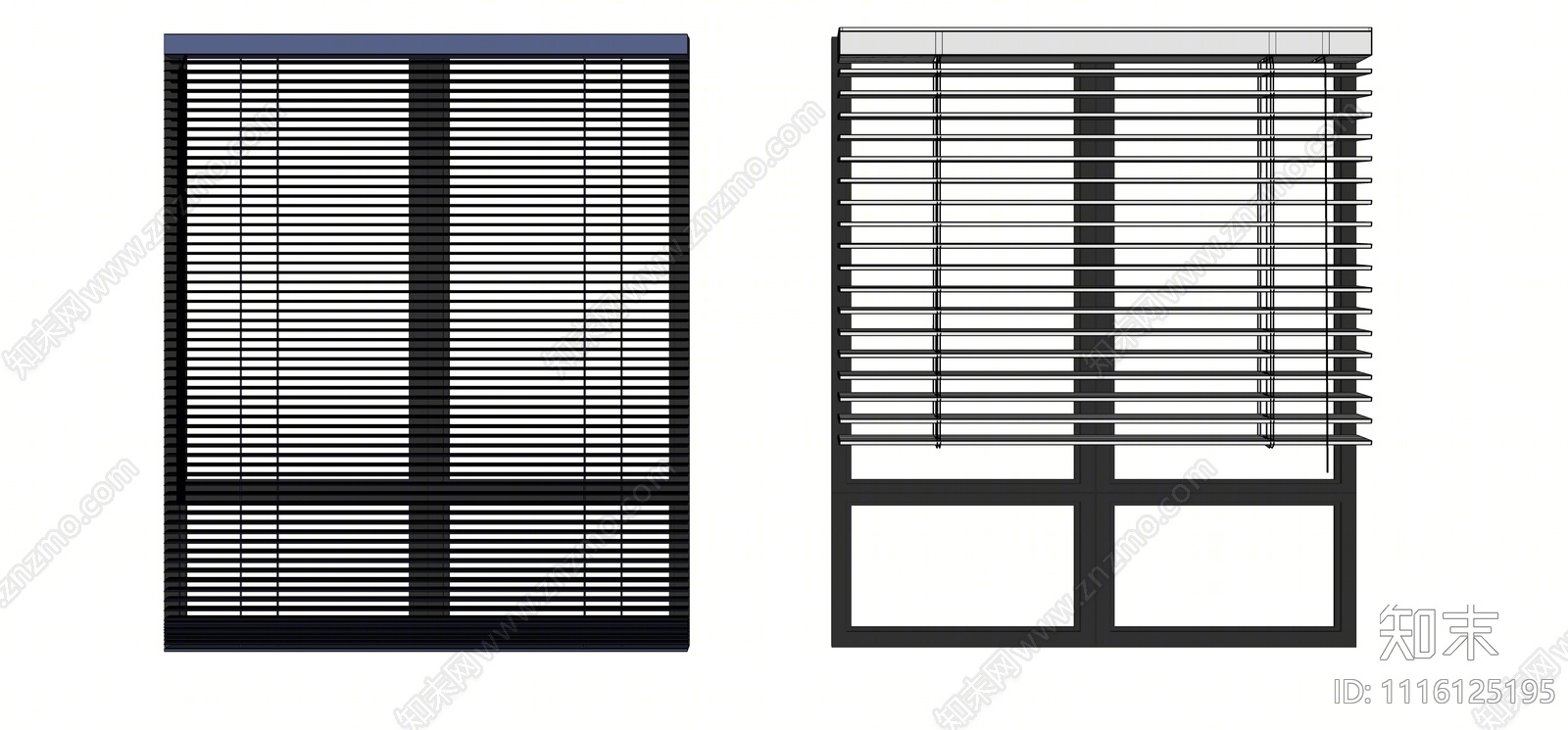 现代百叶窗SU模型下载【ID:1116125195】