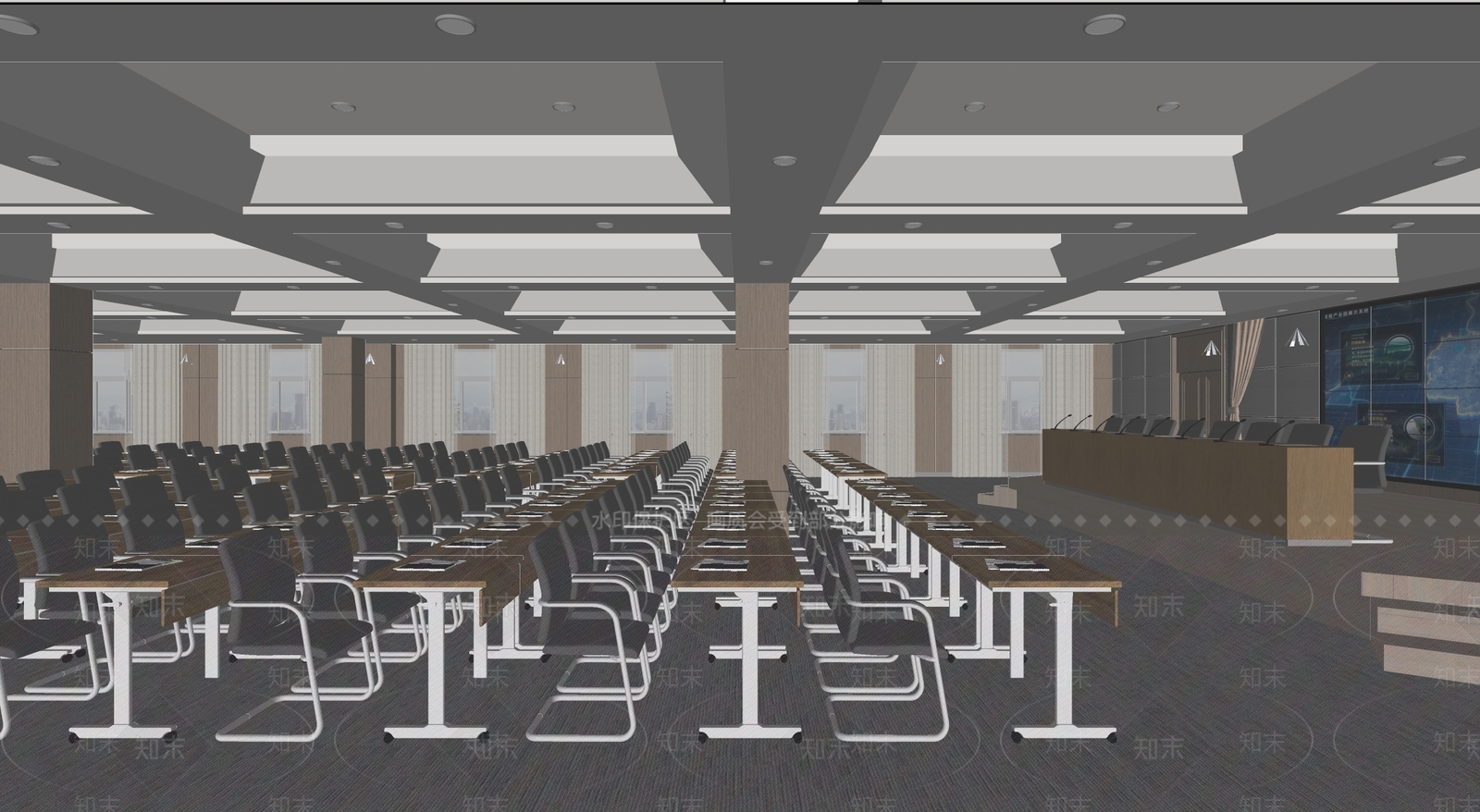 现代报告厅SU模型下载【ID:1116138733】