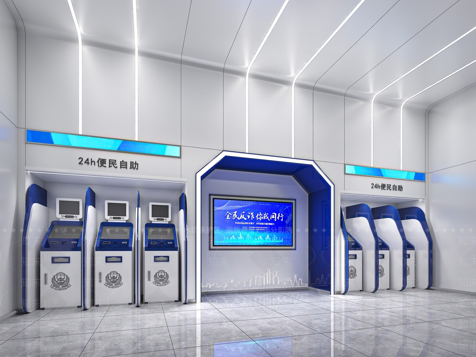 现代自助取款区3D模型下载【ID:1116145524】