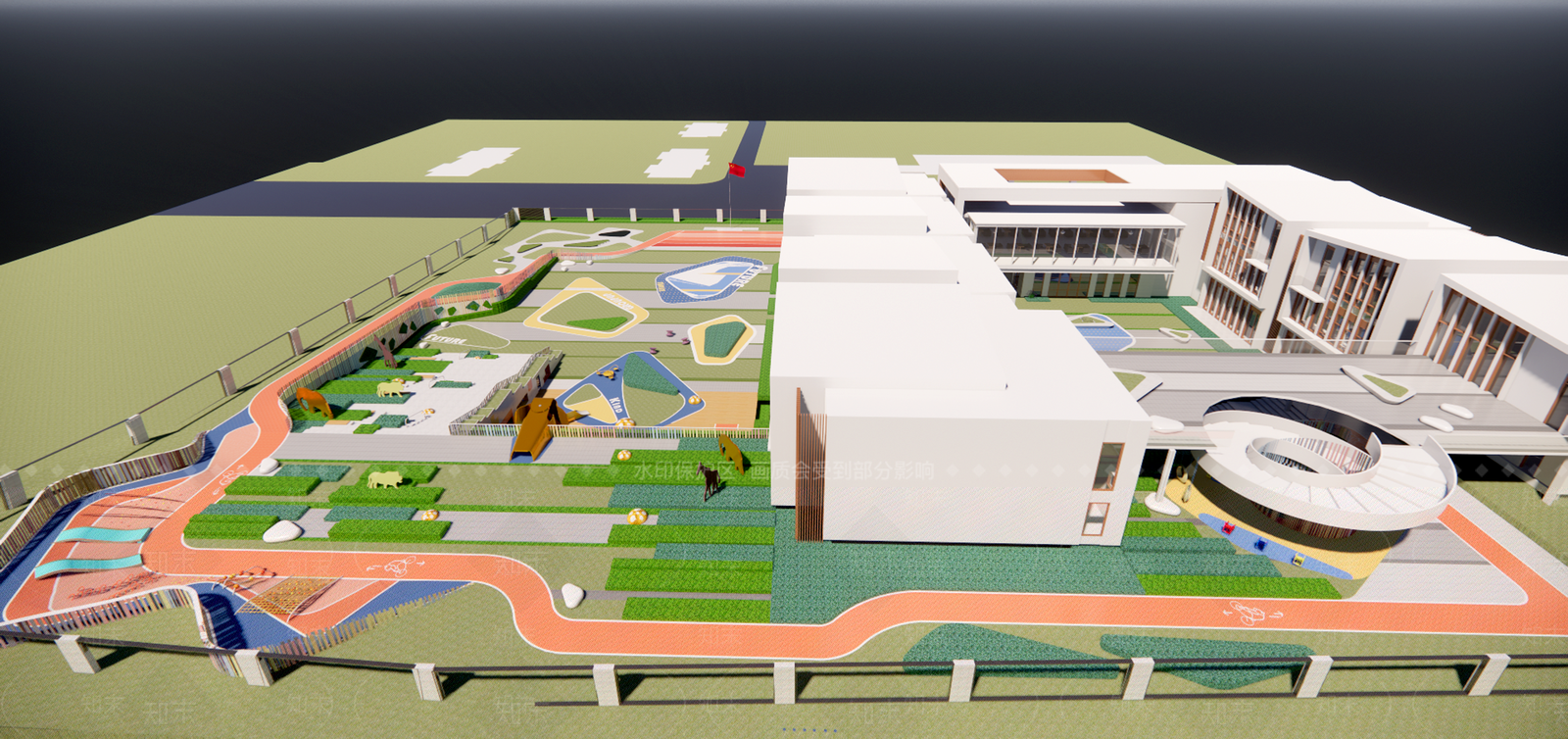 现代儿童游乐区SU模型下载【ID:1116146584】