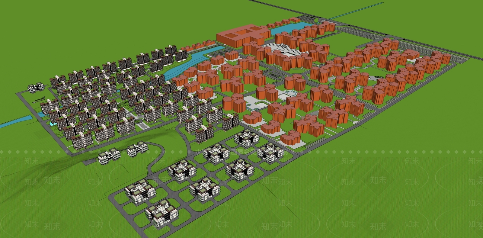 现代多层住宅SU模型下载【ID:1116151752】