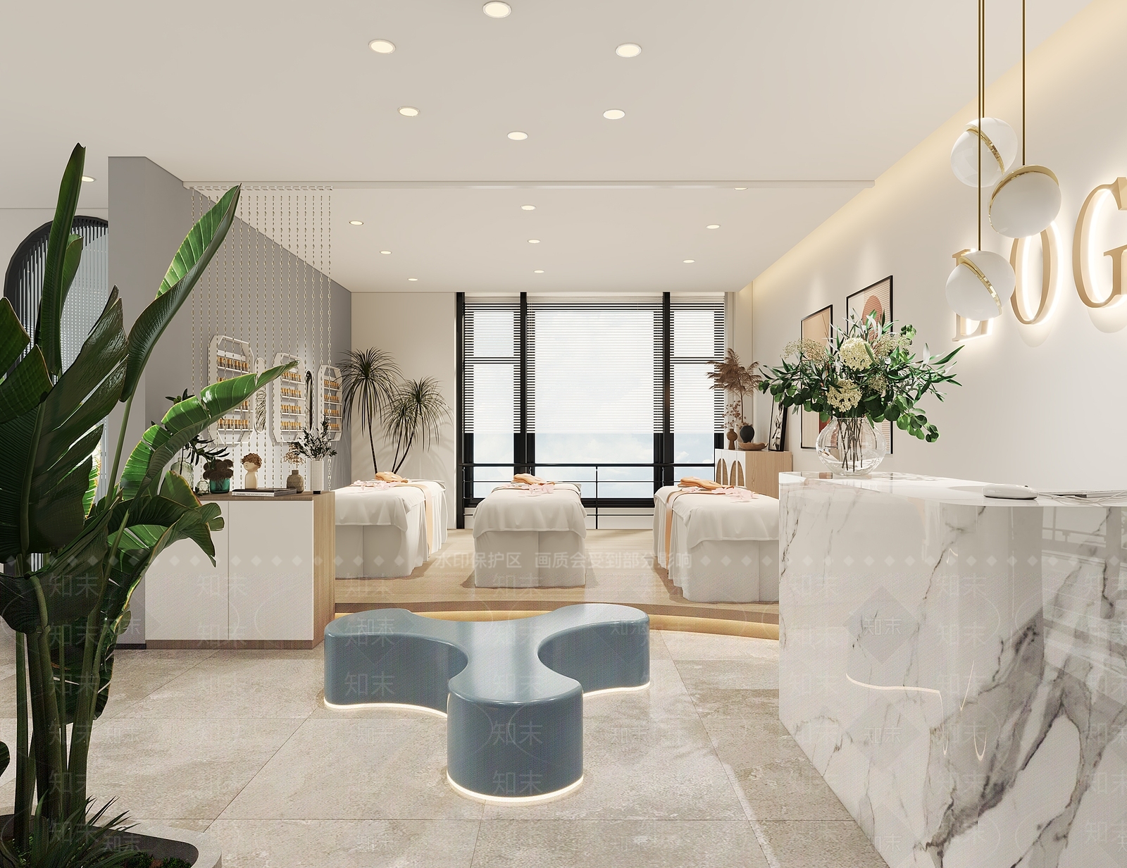 现代美甲店3D模型下载【ID:1116154328】