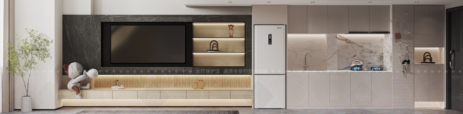 现代单身公寓3D模型下载【ID:1116175377】