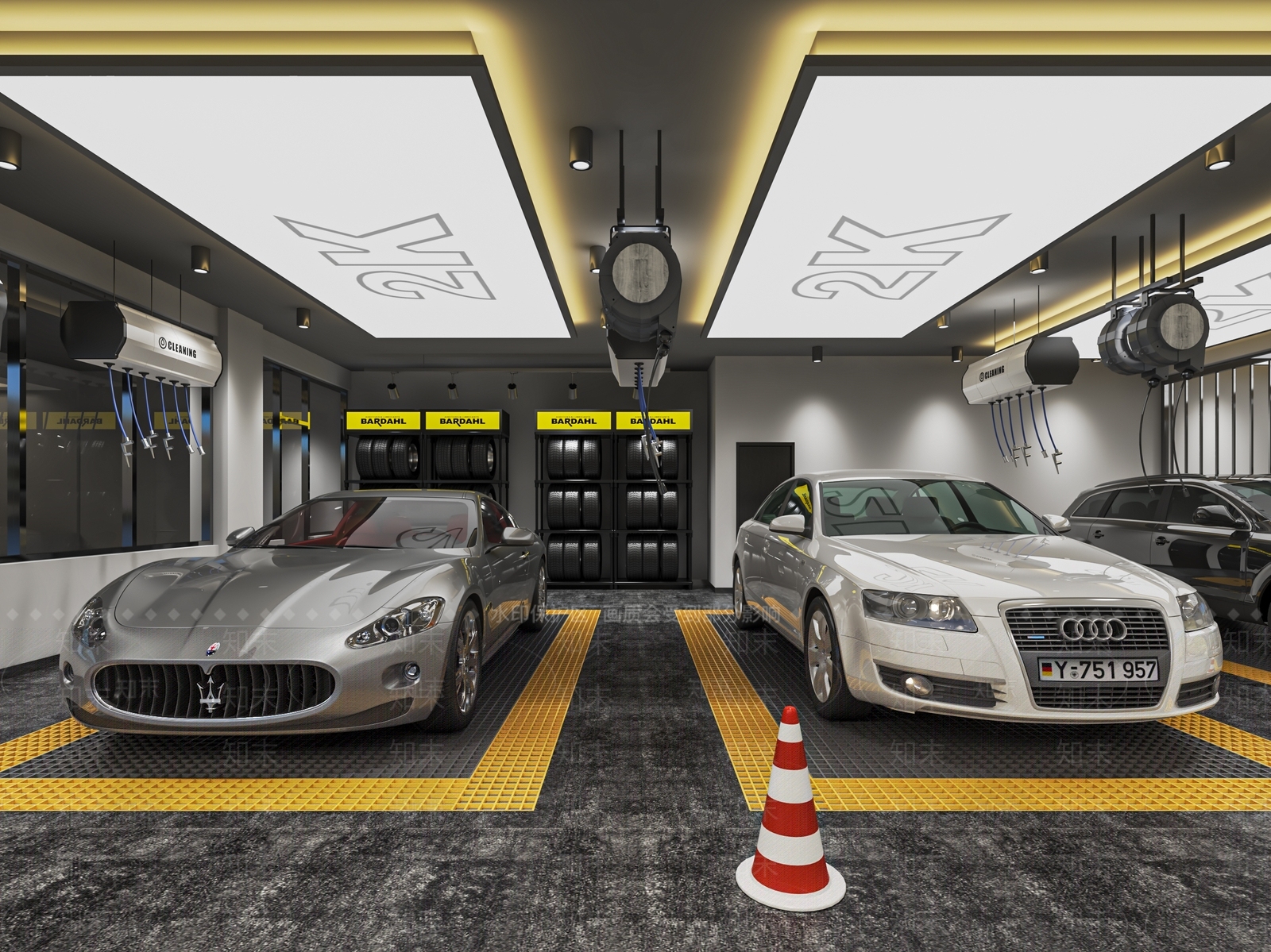 现代汽车维修店SU模型下载【ID:1116177981】