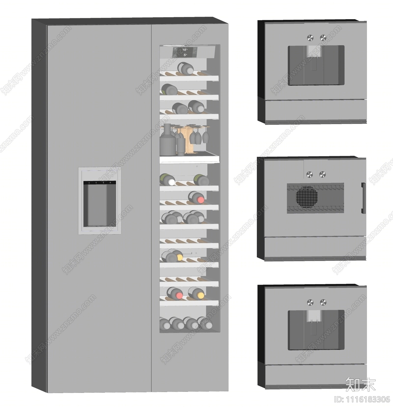 现代冰箱SU模型下载【ID:1116183306】
