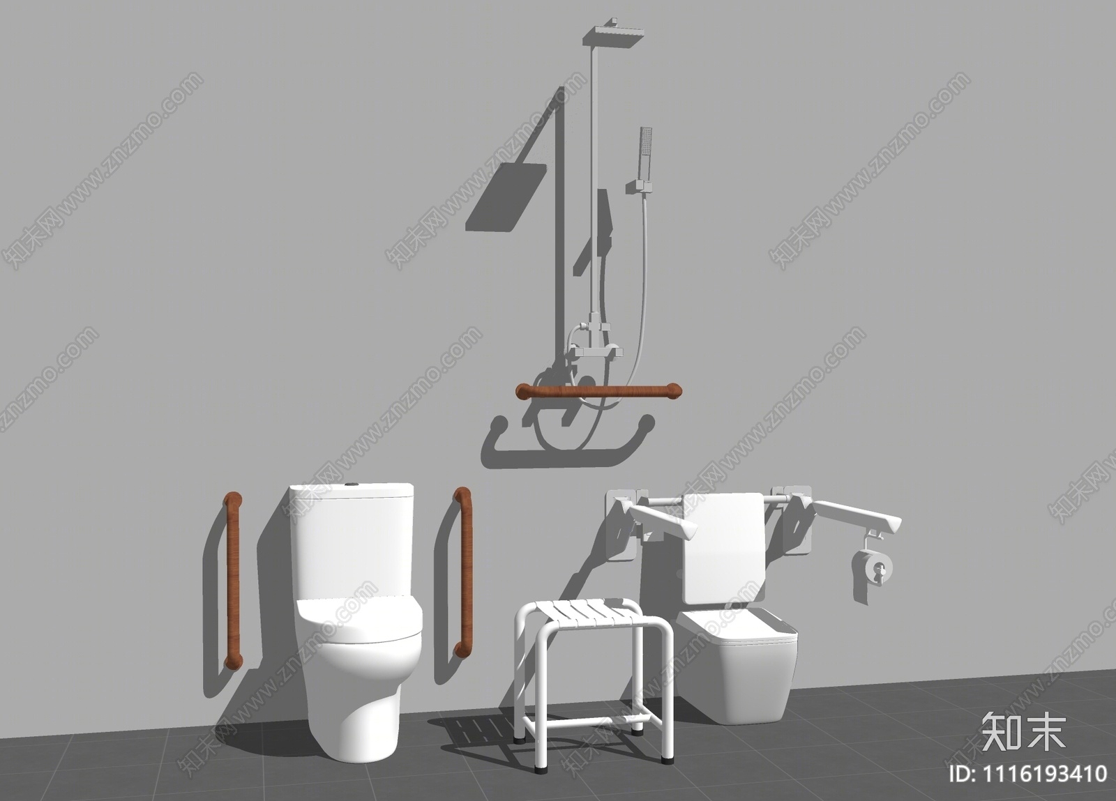 现代无障碍马桶SU模型下载【ID:1116193410】