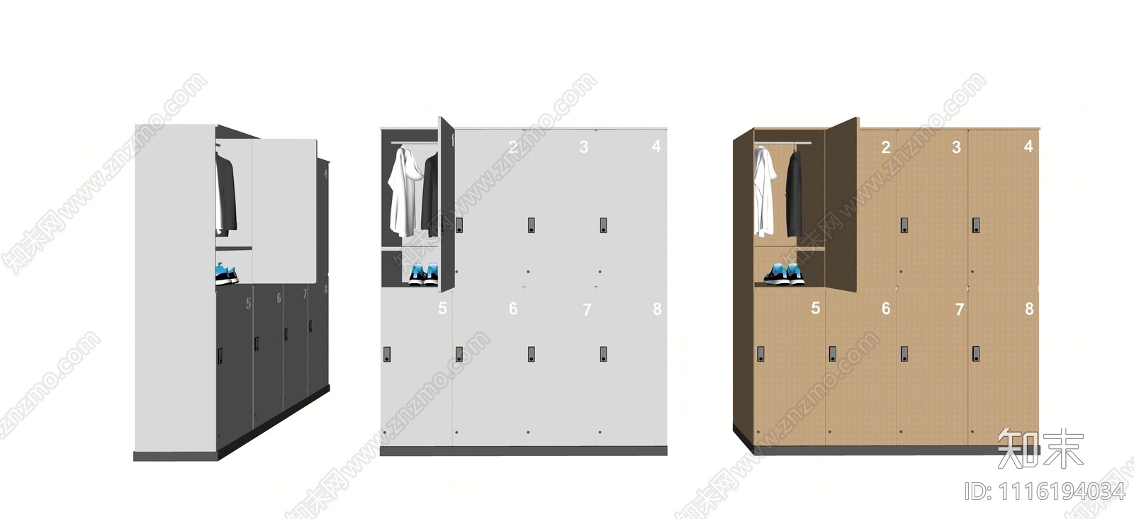 现代存衣柜SU模型下载【ID:1116194034】