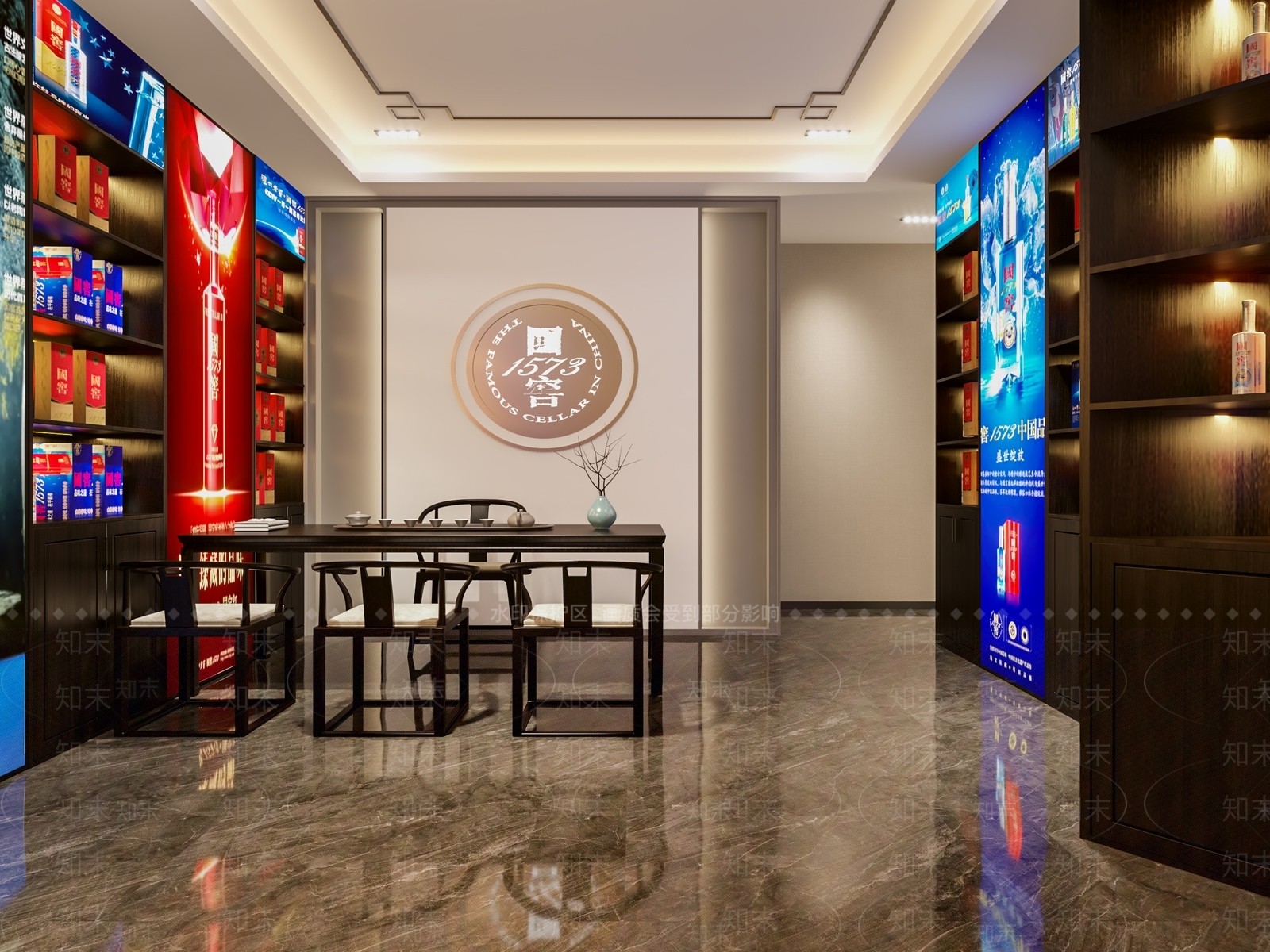 新中式烟酒店3D模型下载【ID:1116194326】