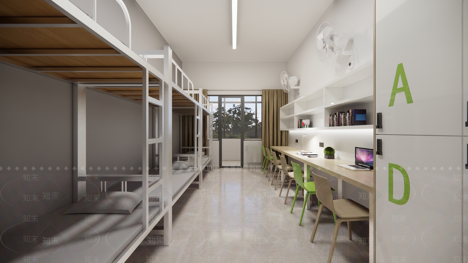 现代学校宿舍SU模型下载【ID:1116434346】