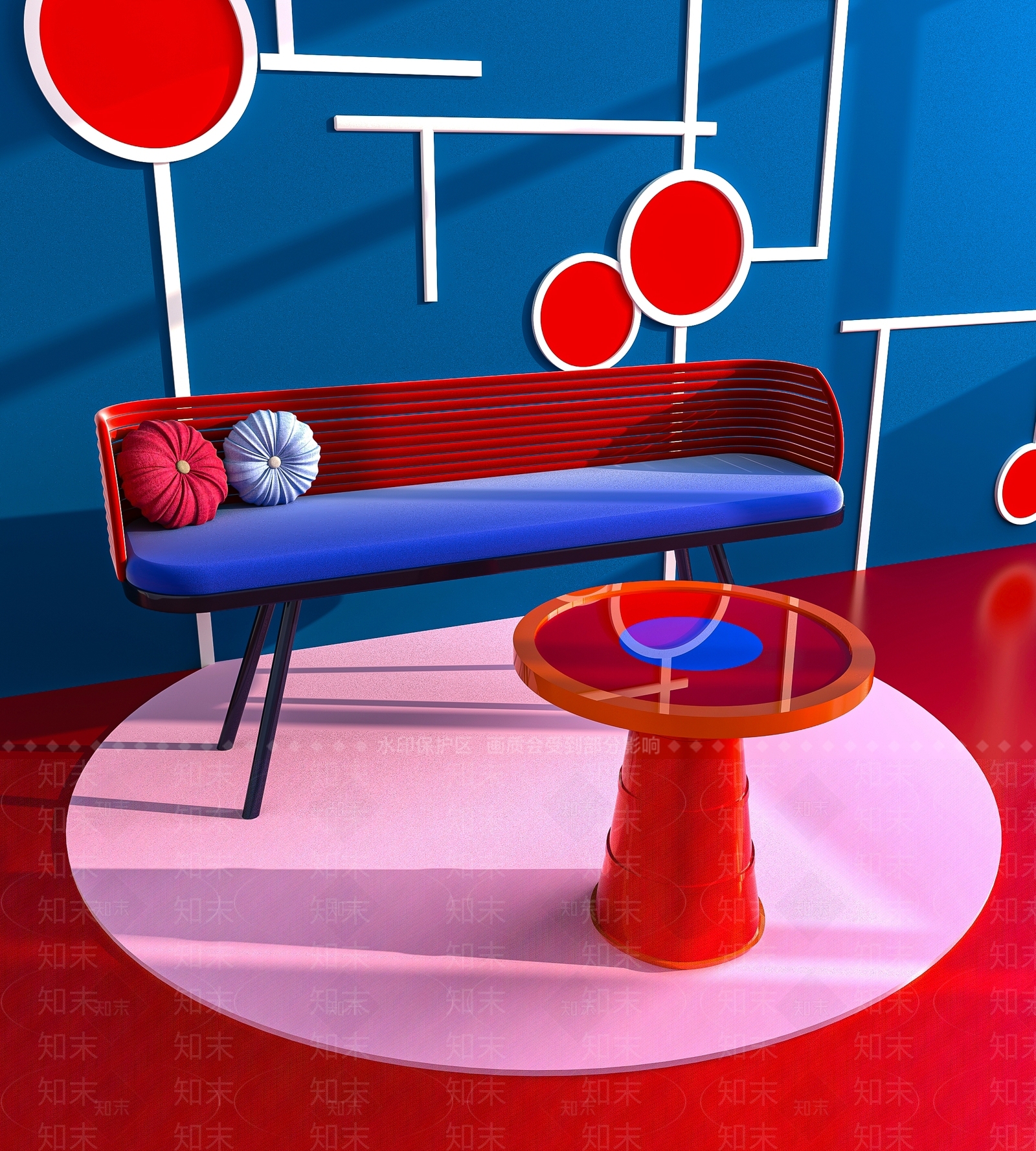 后现代沙发茶几组合3D模型下载【ID:1116206880】