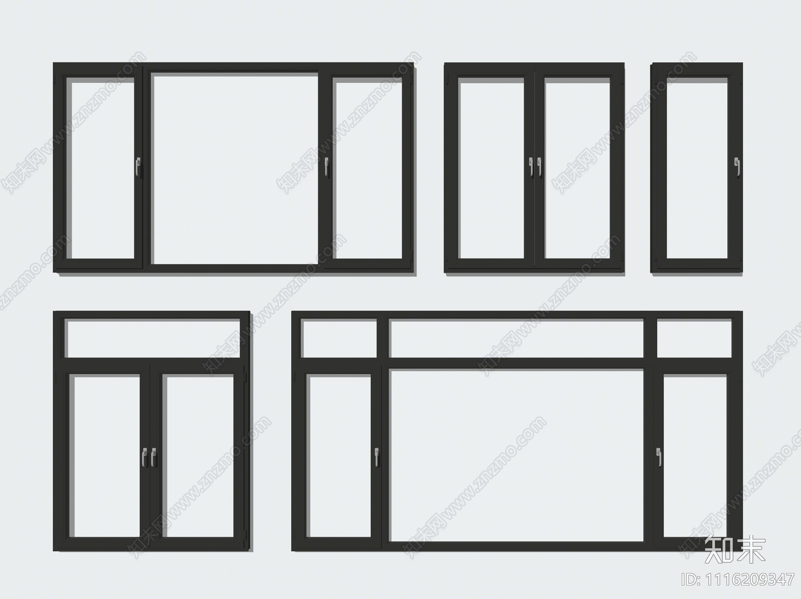 现代窗户SU模型下载【ID:1116209347】