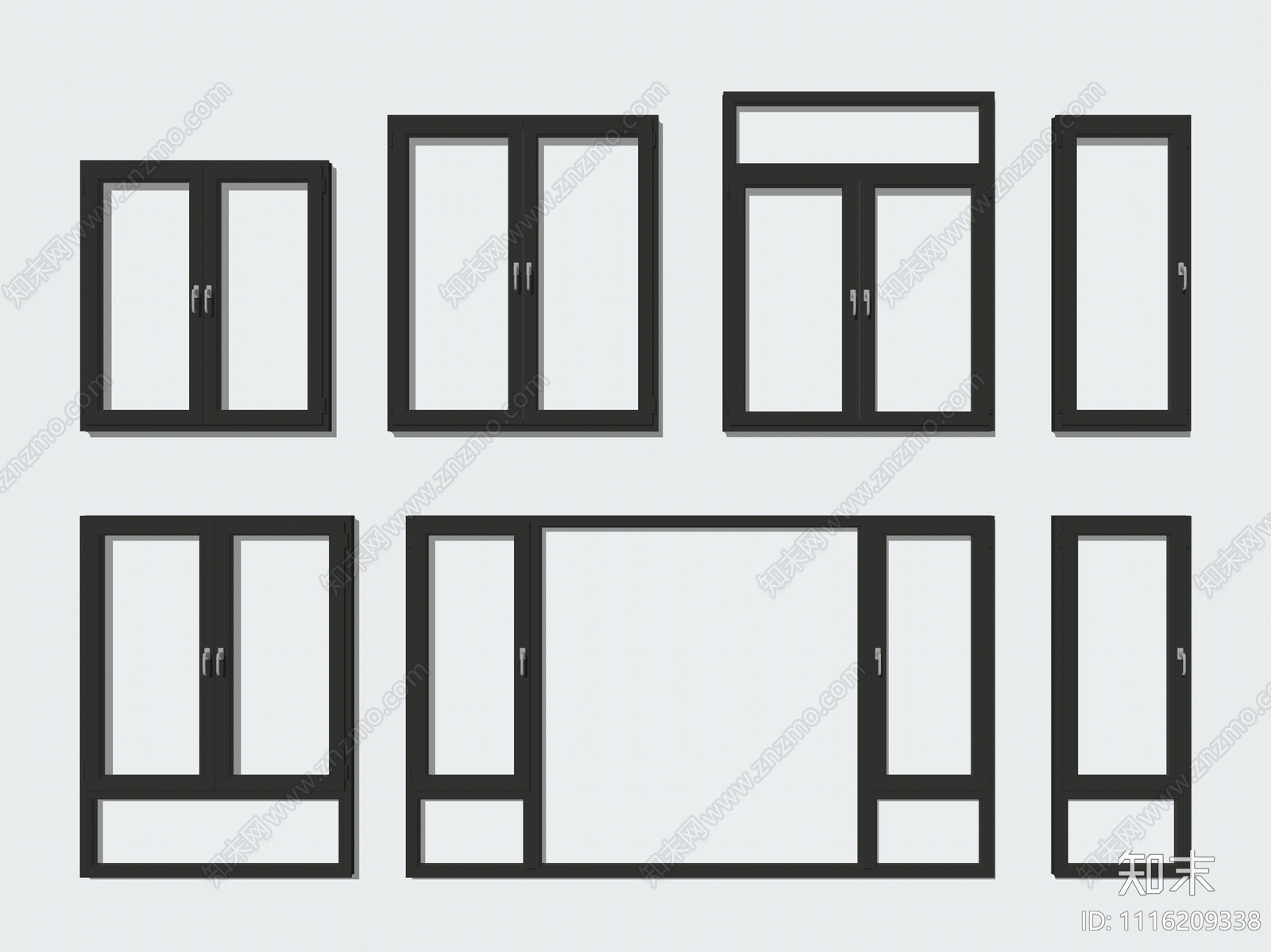 现代窗户SU模型下载【ID:1116209338】