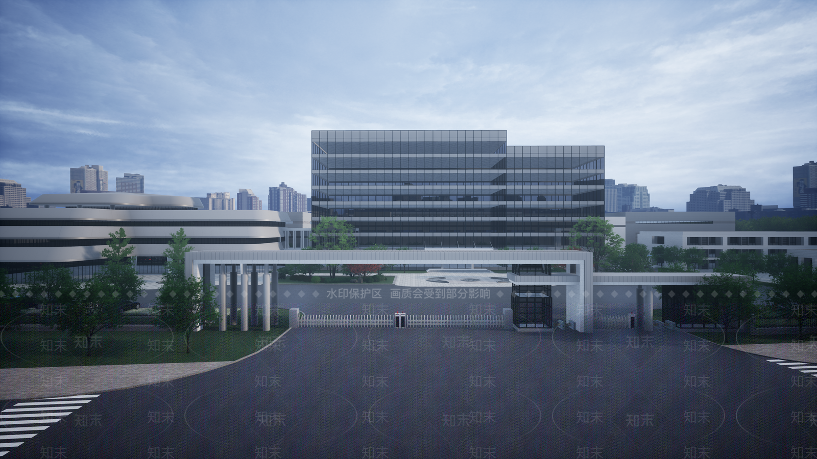 现代医院建筑SU模型下载【ID:1116210512】