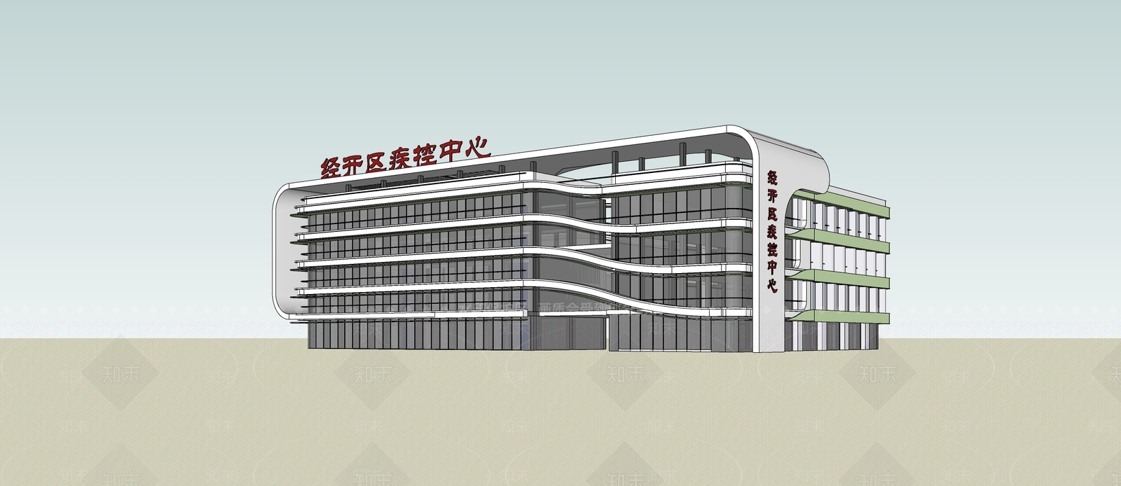 现代医院SU模型下载【ID:1116218401】