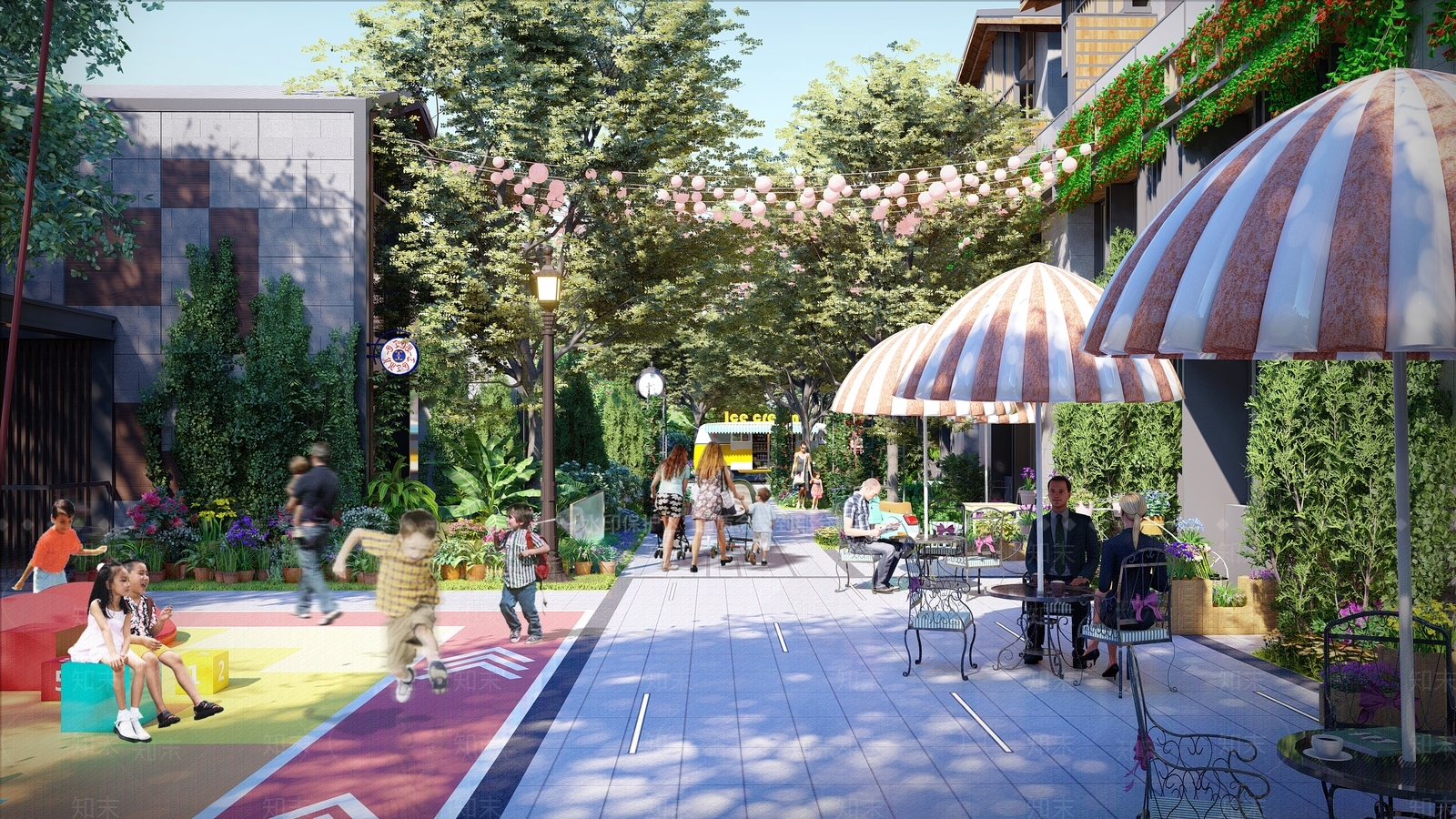 现代商业街SU模型下载【ID:1116222870】