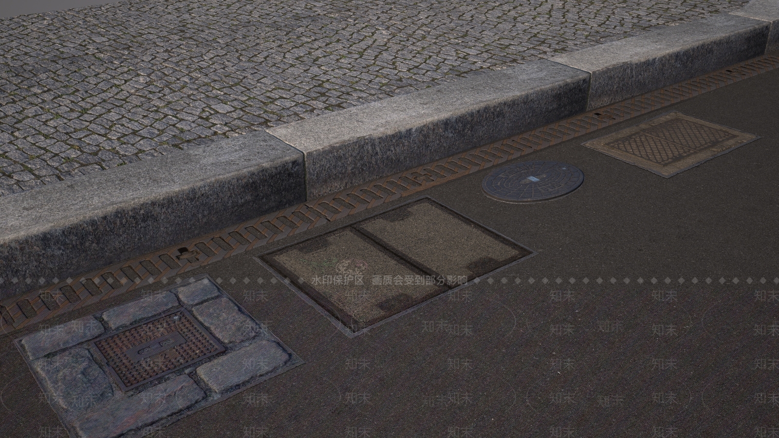 现代井盖3D模型下载【ID:1116230984】