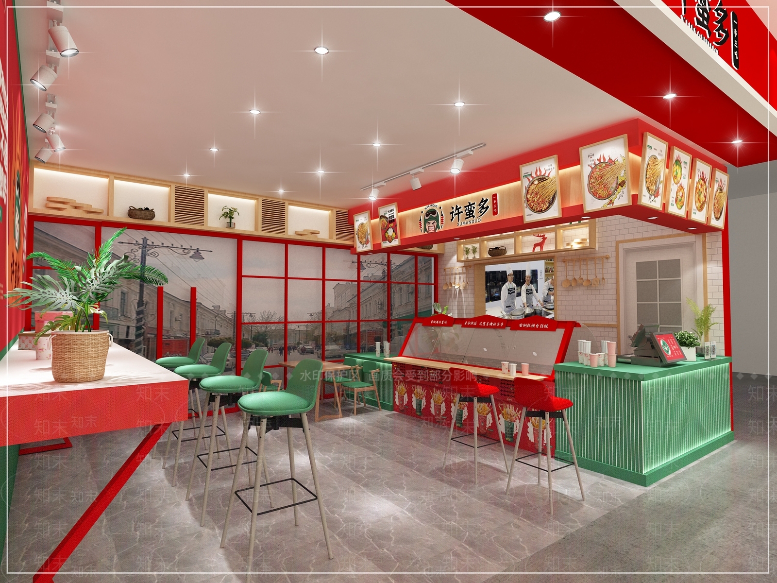 现代冷锅串串店3D模型下载【ID:1116268814】