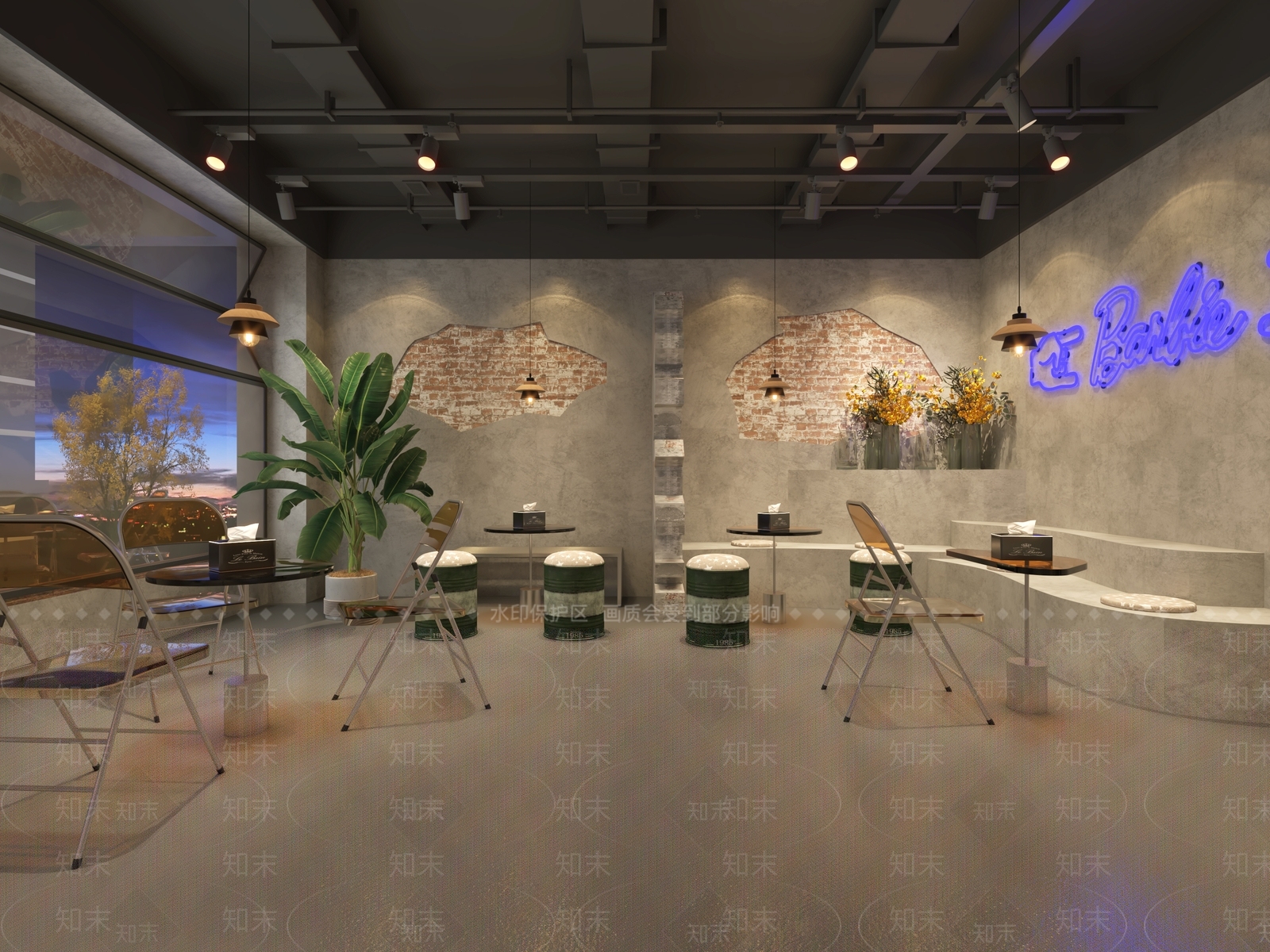 工业风叙利亚奶茶店3D模型下载【ID:1116235677】