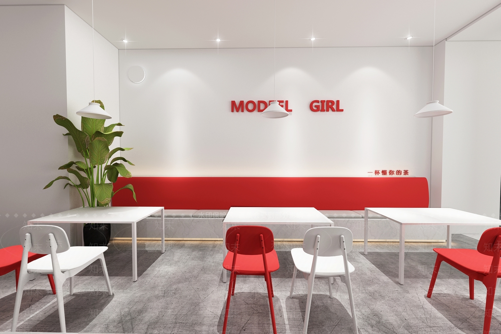 现代奶茶店3D模型下载【ID:1116249022】