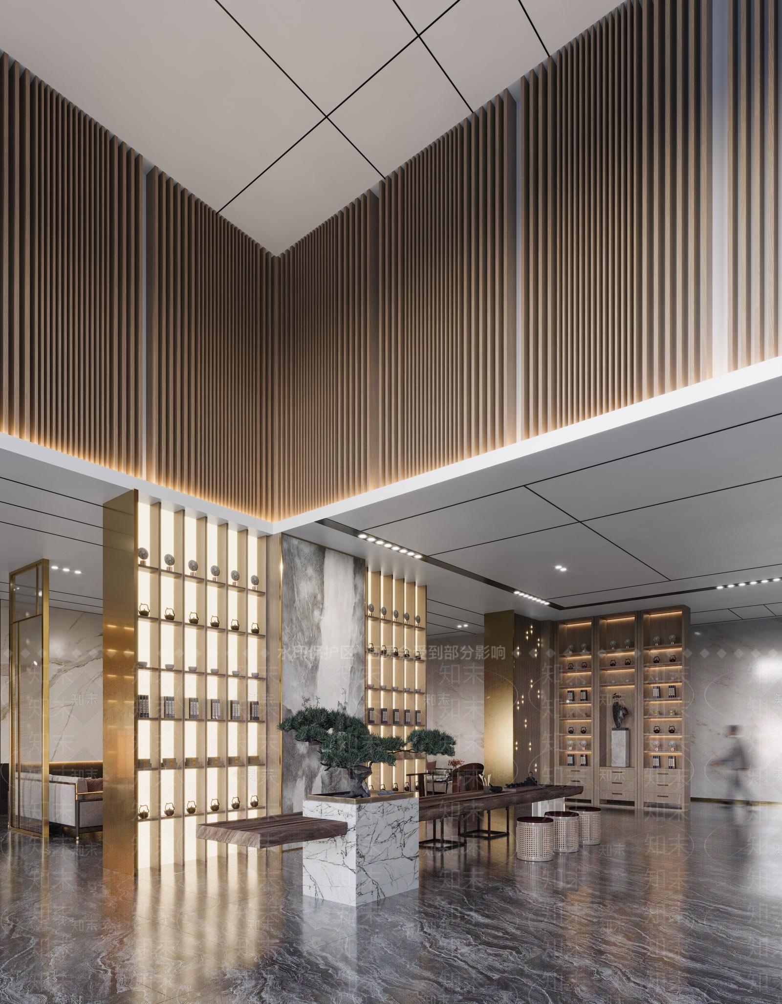 现代酒店大堂3D模型下载【ID:1116258323】_知末3d模型网