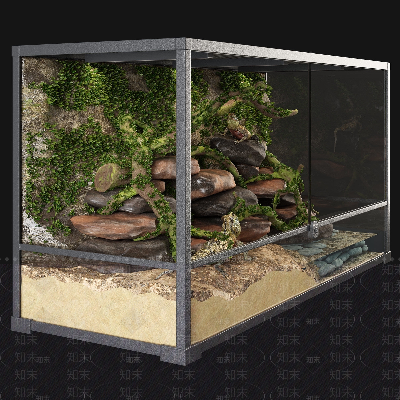 现代水陆缸3D模型下载【ID:1116258790】