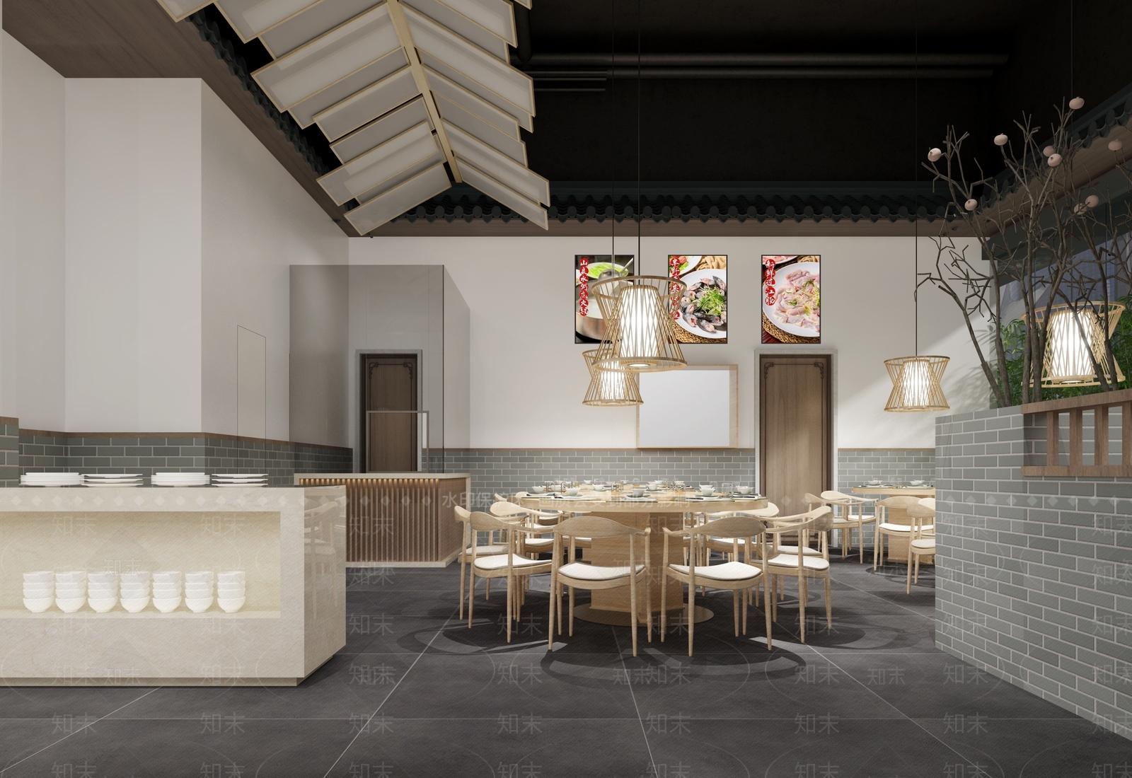 新中式顺德火锅店3D模型下载【ID:1116261223】