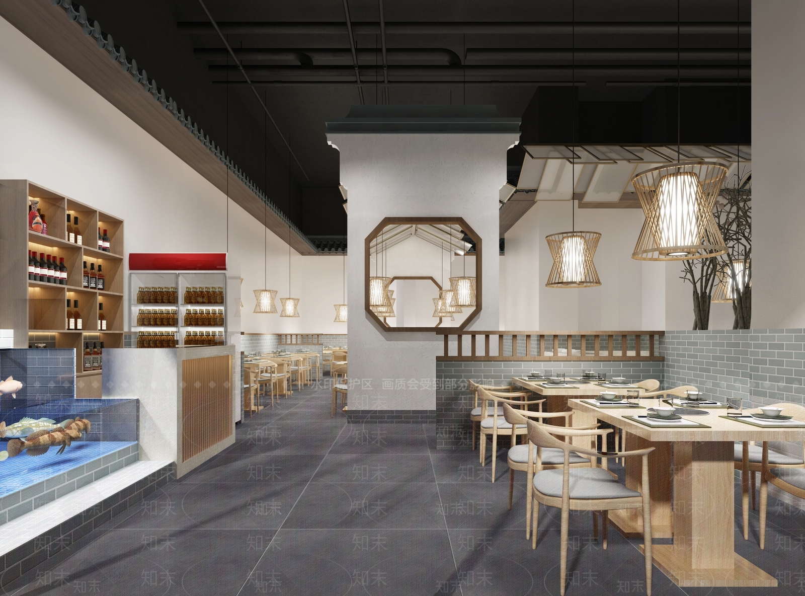 新中式顺德火锅店3D模型下载【ID:1116261223】