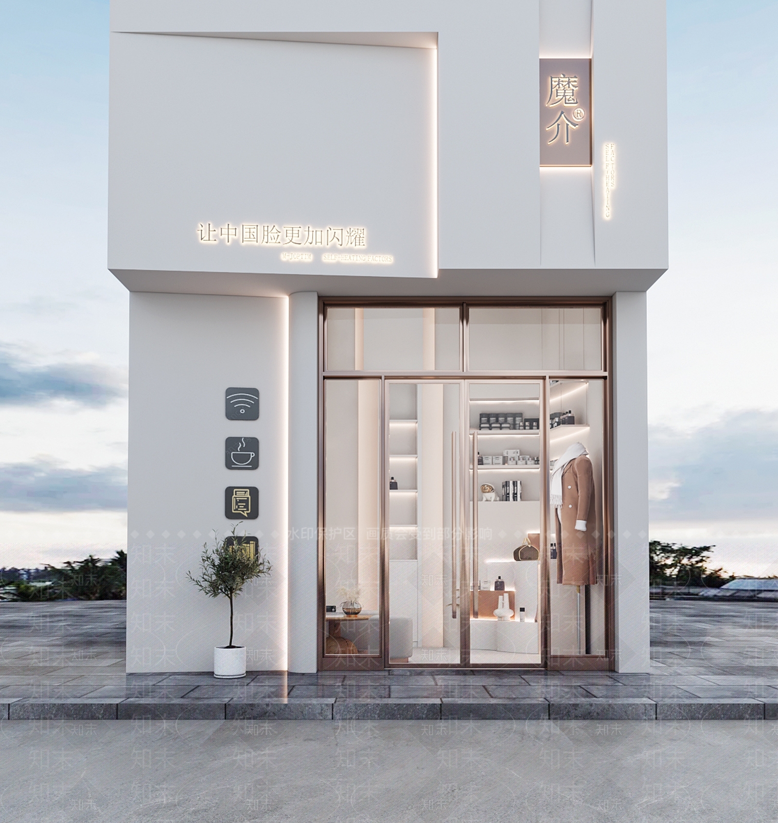 现代美甲店铺3D模型下载【ID:1116261311】