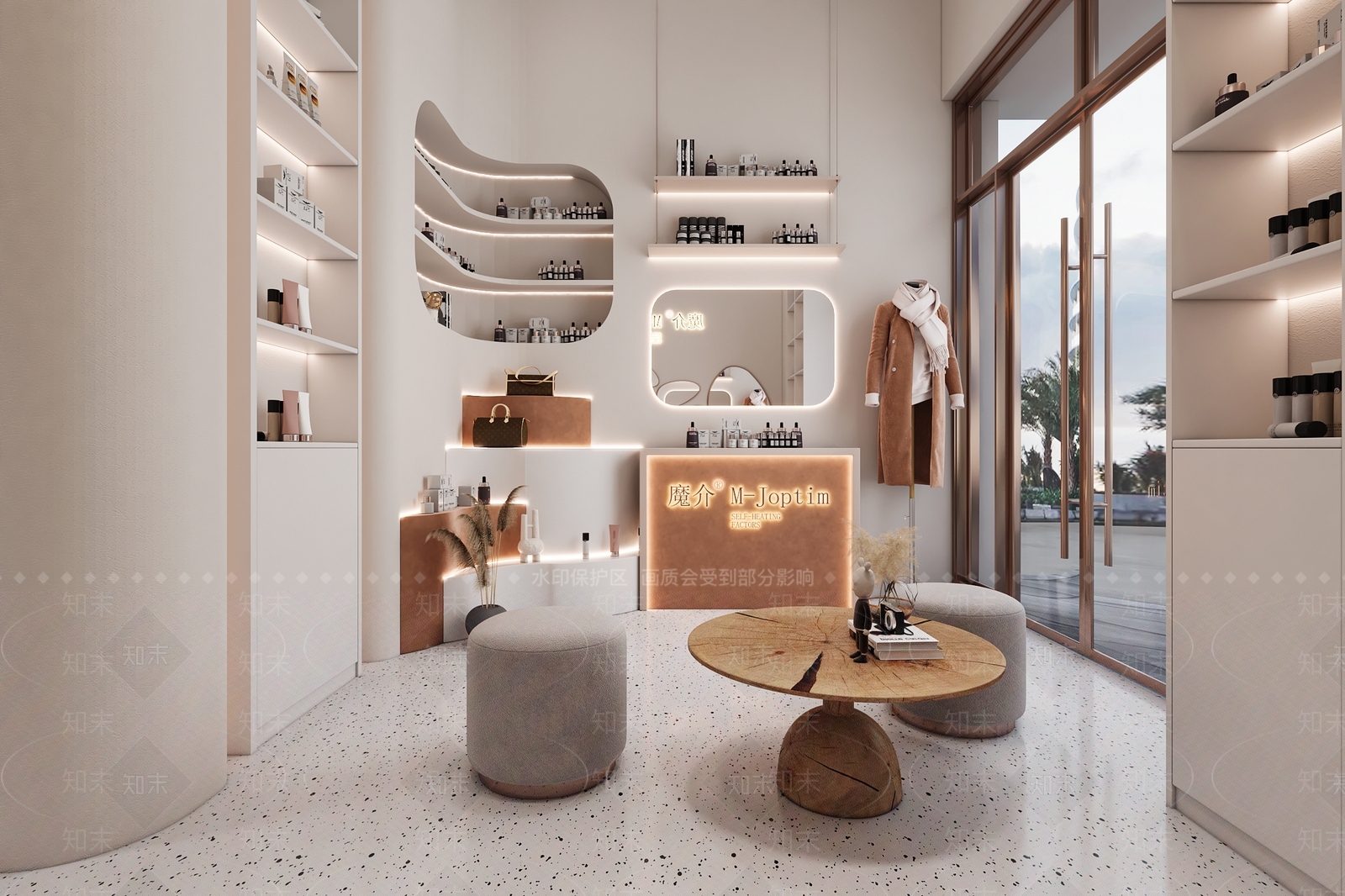现代美甲店铺3D模型下载【ID:1116261311】