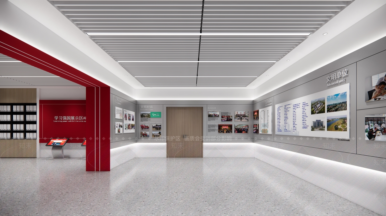 现代党建展厅SU模型下载【ID:1116264630】