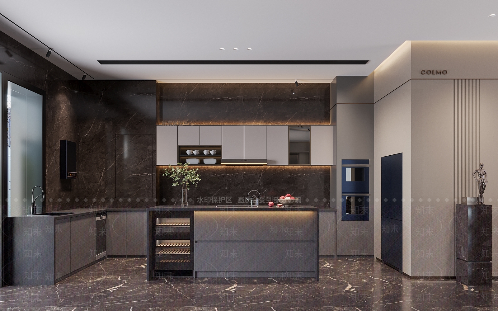 现代厨房展厅3D模型下载【ID:1116274895】