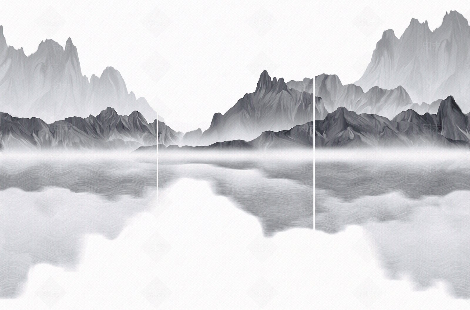 山水大理石岩板背景墙贴图下载【ID:1116275316】