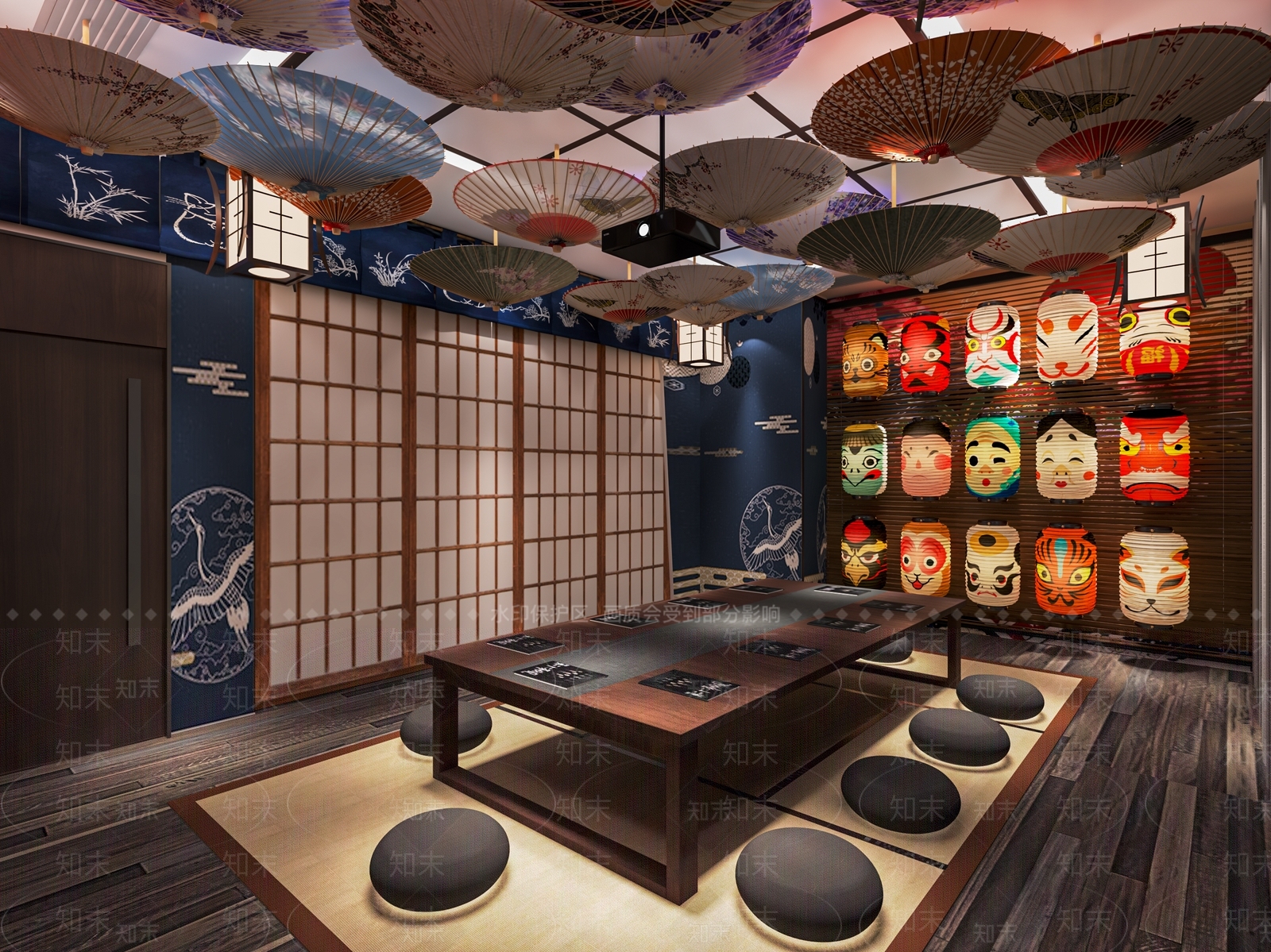 日式剧本杀包间SU模型下载【ID:1116276348】