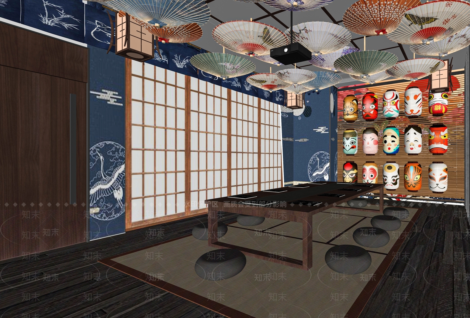日式剧本杀包间SU模型下载【ID:1116276348】
